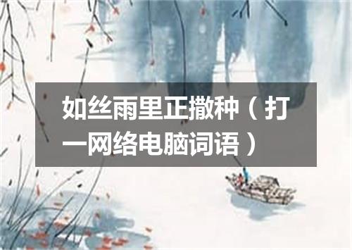 如丝雨里正撒种（打一网络电脑词语）
