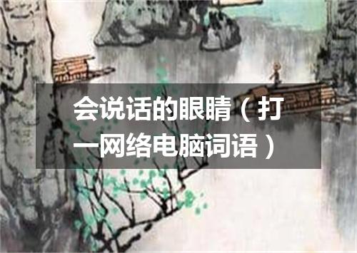 会说话的眼睛（打一网络电脑词语）