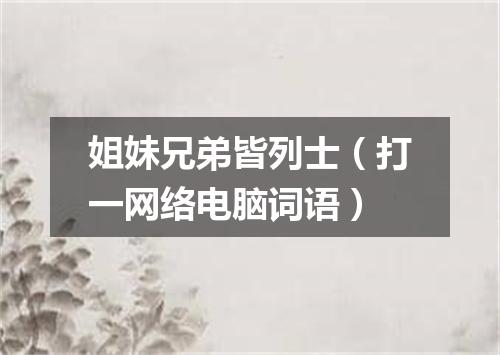 姐妹兄弟皆列士（打一网络电脑词语）