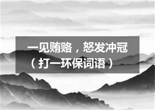 一见贿赂，怒发冲冠（打一环保词语）
