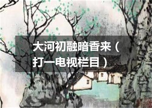大河初融暗香来（打一电视栏目）