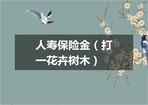 人寿保险金（打一花卉树木）