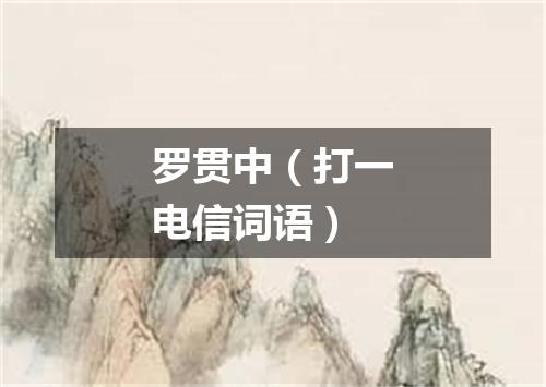 罗贯中（打一电信词语）