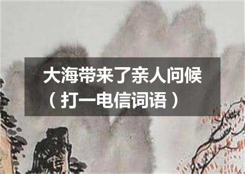 大海带来了亲人问候（打一电信词语）