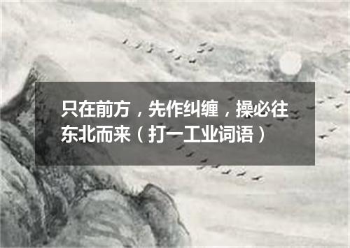只在前方，先作纠缠，操必往东北而来（打一工业词语）