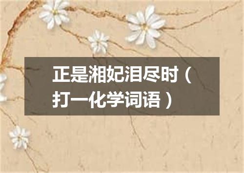 正是湘妃泪尽时（打一化学词语）