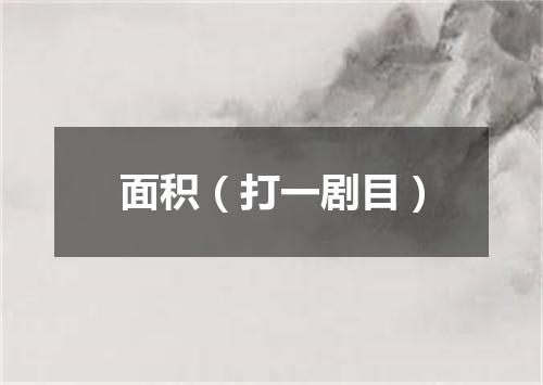 面积（打一剧目）