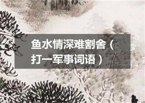 鱼水情深难割舍（打一军事词语）