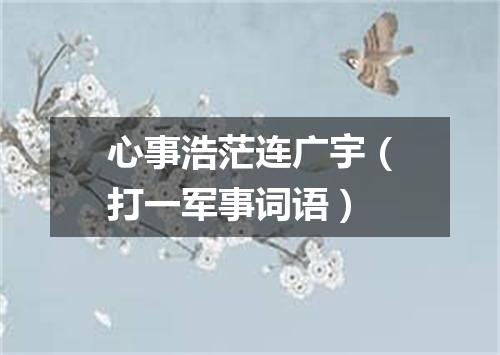 心事浩茫连广宇（打一军事词语）