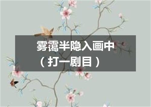 雾霭半隐入画中（打一剧目）