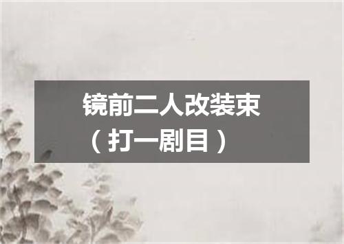 镜前二人改装束（打一剧目）