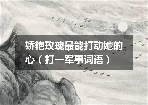 娇艳玫瑰最能打动她的心（打一军事词语）