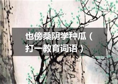 也傍桑阴学种瓜（打一教育词语）