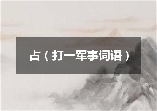 占（打一军事词语）