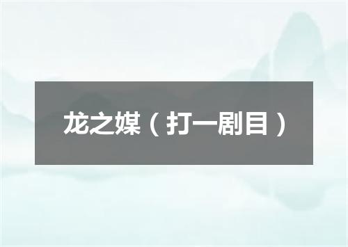 龙之媒（打一剧目）