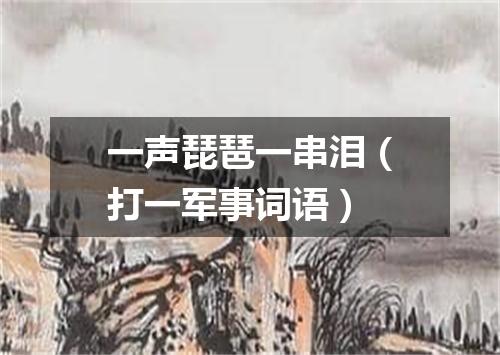 一声琵琶一串泪（打一军事词语）