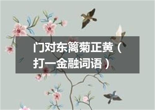 门对东篱菊正黄（打一金融词语）