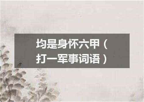 均是身怀六甲（打一军事词语）