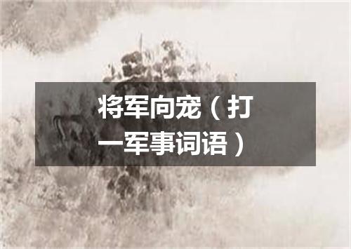 将军向宠（打一军事词语）