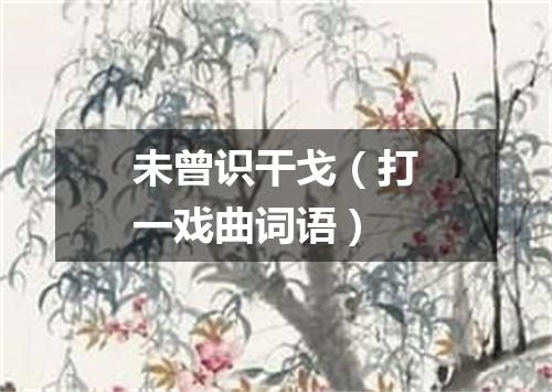 未曾识干戈（打一戏曲词语）