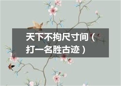 天下不拘尺寸间（打一名胜古迹）