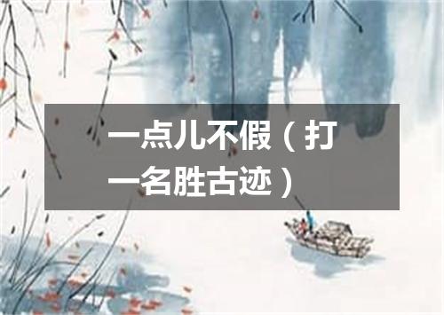 一点儿不假（打一名胜古迹）