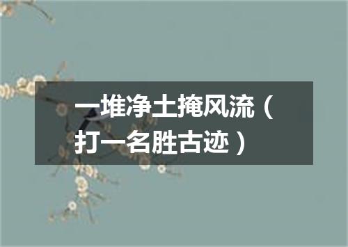 一堆净土掩风流（打一名胜古迹）