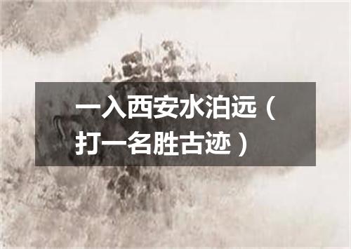 一入西安水泊远（打一名胜古迹）