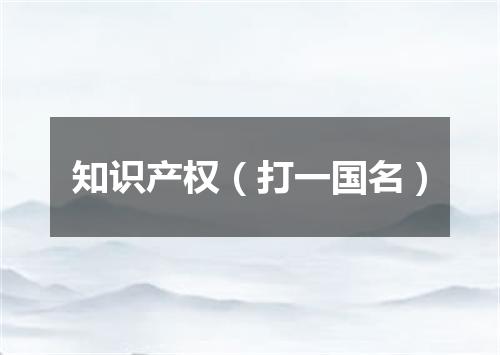 知识产权（打一国名）