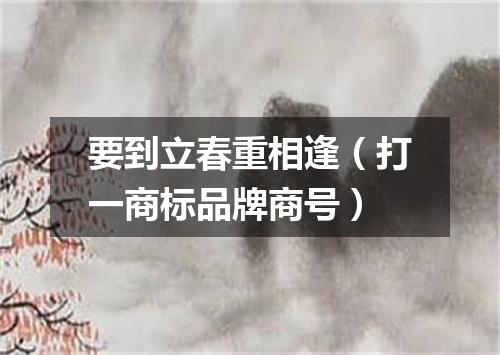要到立春重相逢（打一商标品牌商号）