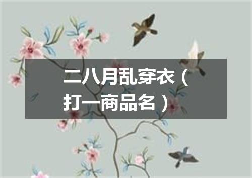 二八月乱穿衣（打一商品名）