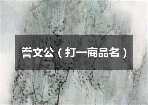 誊文公（打一商品名）