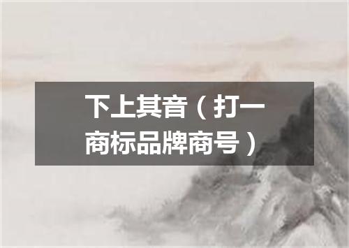下上其音（打一商标品牌商号）