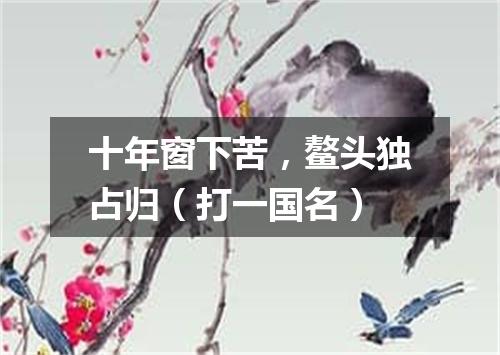 十年窗下苦，鳌头独占归（打一国名）
