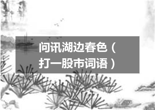 问讯湖边春色（打一股市词语）