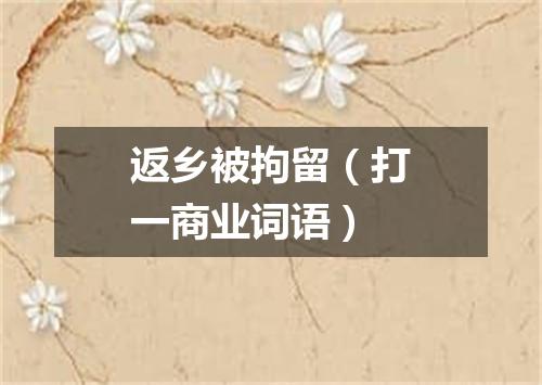 返乡被拘留（打一商业词语）