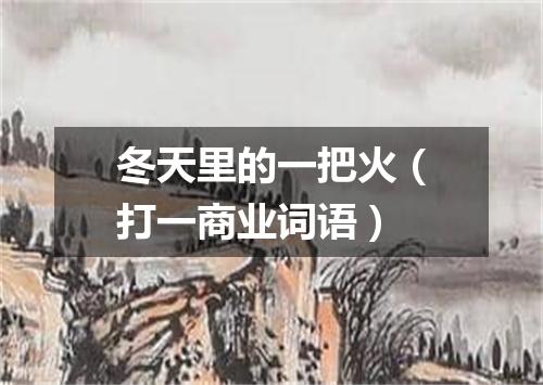 冬天里的一把火（打一商业词语）