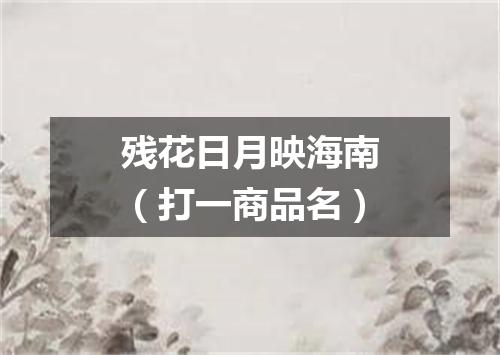 残花日月映海南（打一商品名）