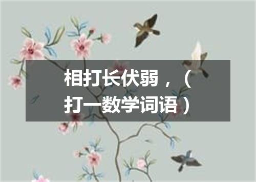 相打长伏弱，（打一数学词语）