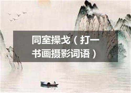 同室操戈（打一书画摄影词语）