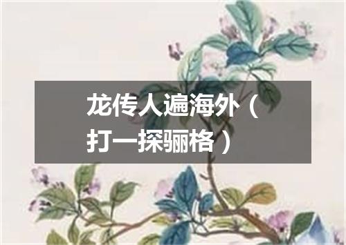龙传人遍海外（打一探骊格）