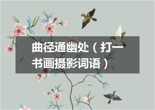 曲径通幽处（打一书画摄影词语）