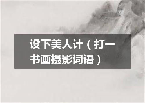 设下美人计（打一书画摄影词语）