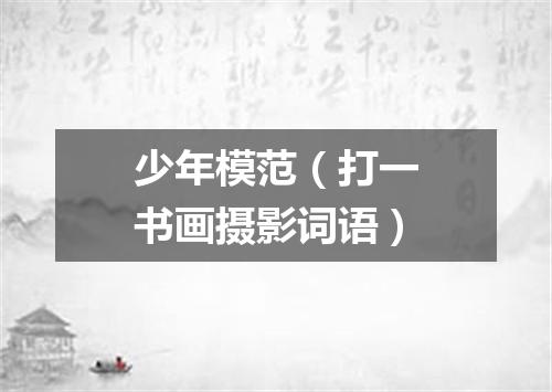 少年模范（打一书画摄影词语）