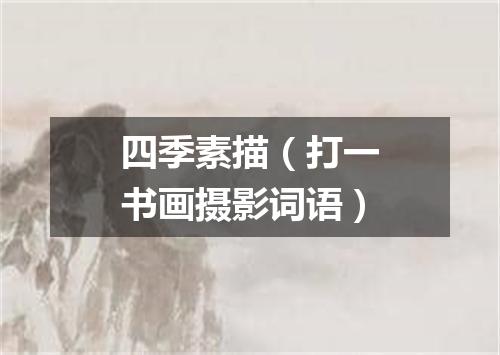 四季素描（打一书画摄影词语）