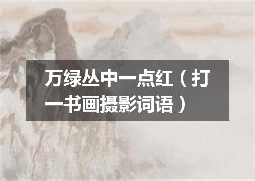 万绿丛中一点红（打一书画摄影词语）