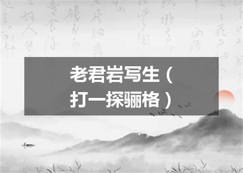 老君岩写生（打一探骊格）