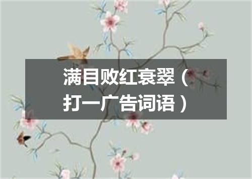 满目败红衰翠（打一广告词语）