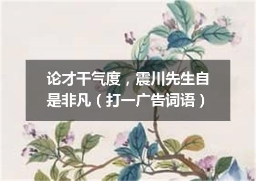 论才干气度，震川先生自是非凡（打一广告词语）