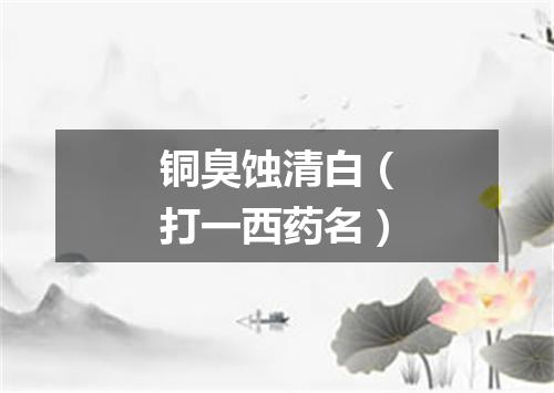 铜臭蚀清白（打一西药名）